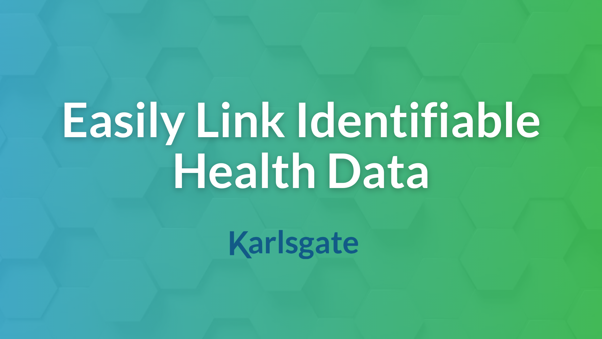 Easily Link Identifiable Health Data